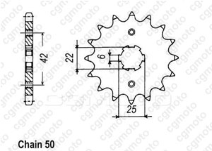 Pignon Cb 250 Twin/N 78-82