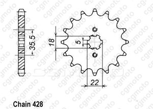 Pignon Yamaha Tw 125 99