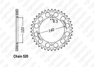Couronne Xl 250 R 84-87