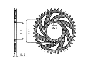 Kit Alu KAWA KX80 89-91 (19''/16'')