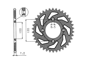 Kit Alu SUZUKI RM80 96- (19''/16'')