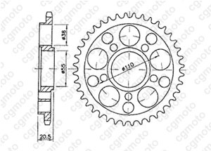 Couronne Ducati 916/996 Strada