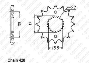 Kit chaine Honda Cr-f 50 F