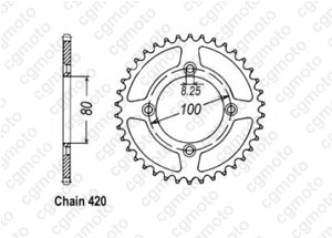 Kit chaine Honda Xr/Cr-f 70 R