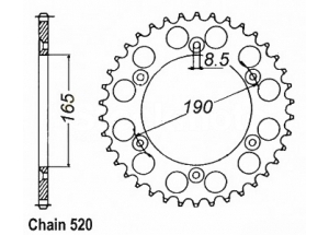 Kit chaine Ktm 240 Gs