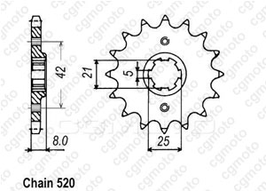 Kit chaine Yamaha Tt 350