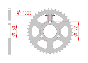 Couronne Acier Pas 420 honda