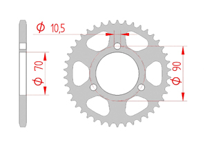 Couronne Acier Pas 420 honda