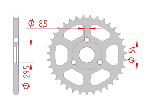 Couronne Acier Pas 420 honda