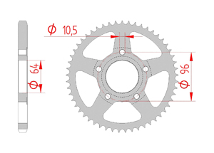 Couronne Acier Pas 428 honda
