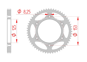 Couronne Acier Pas 428 hm honda