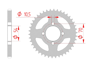 Couronne Acier Pas 428 honda