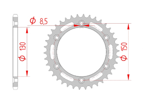 Couronne Acier Pas 520 honda