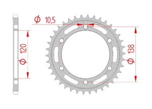 Couronne Acier Pas 520 honda