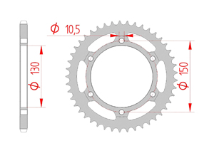 Couronne Acier Pas 520 honda