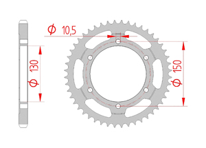 Couronne Acier Pas 525 honda