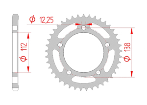 Couronne Acier Pas 525 honda