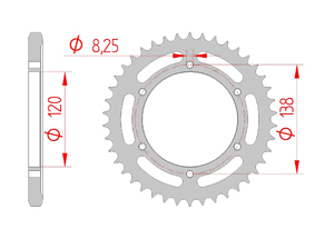 Couronne Acier Pas 525 honda