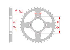 Couronne Acier Pas 630 honda