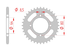 Couronne Acier Pas 420 yamaha