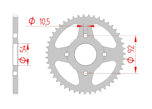 Couronne Acier Pas 420 mbk