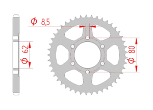 Couronne Acier Pas 428 yamaha