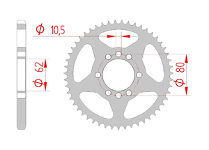 Couronne Acier Pas 428 yamaha