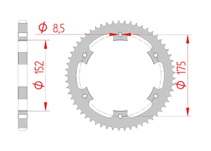Couronne Acier Pas 428 yamaha