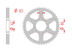 Couronne Acier Pas 428 yamaha