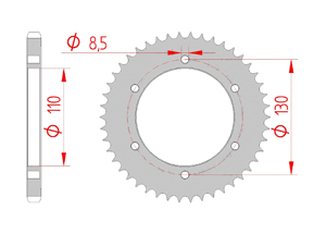 Couronne Acier Pas 428 yamaha
