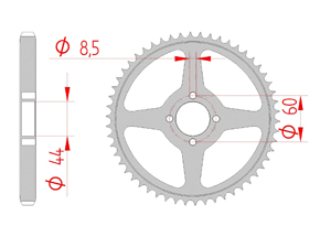 Couronne Acier Pas 428 yamaha