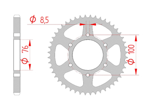Couronne Acier Pas 428 yamaha