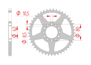 Couronne Acier Pas 520 yamaha
