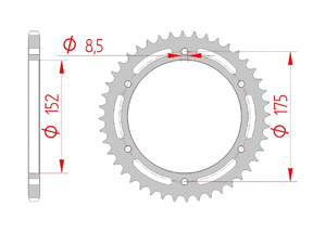 Couronne Acier Pas 520 yamaha