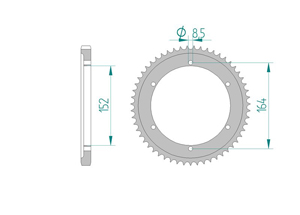 Couronne Acier Pas 428 yamaha