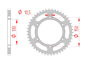 Couronne Acier Pas 520 yamaha