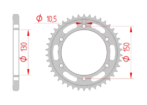Couronne Acier Pas 525 yamaha