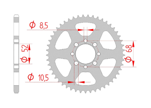 Couronne Acier Pas 420 kawasaki