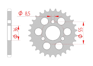 Couronne Acier Pas 420 suzuki JR 50