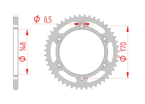 Couronne Acier Pas 520 cagiva