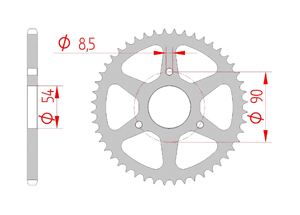 Couronne Acier Pas 420 malaguti