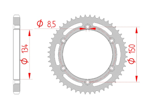 Couronne Acier Pas 428 kawasaki